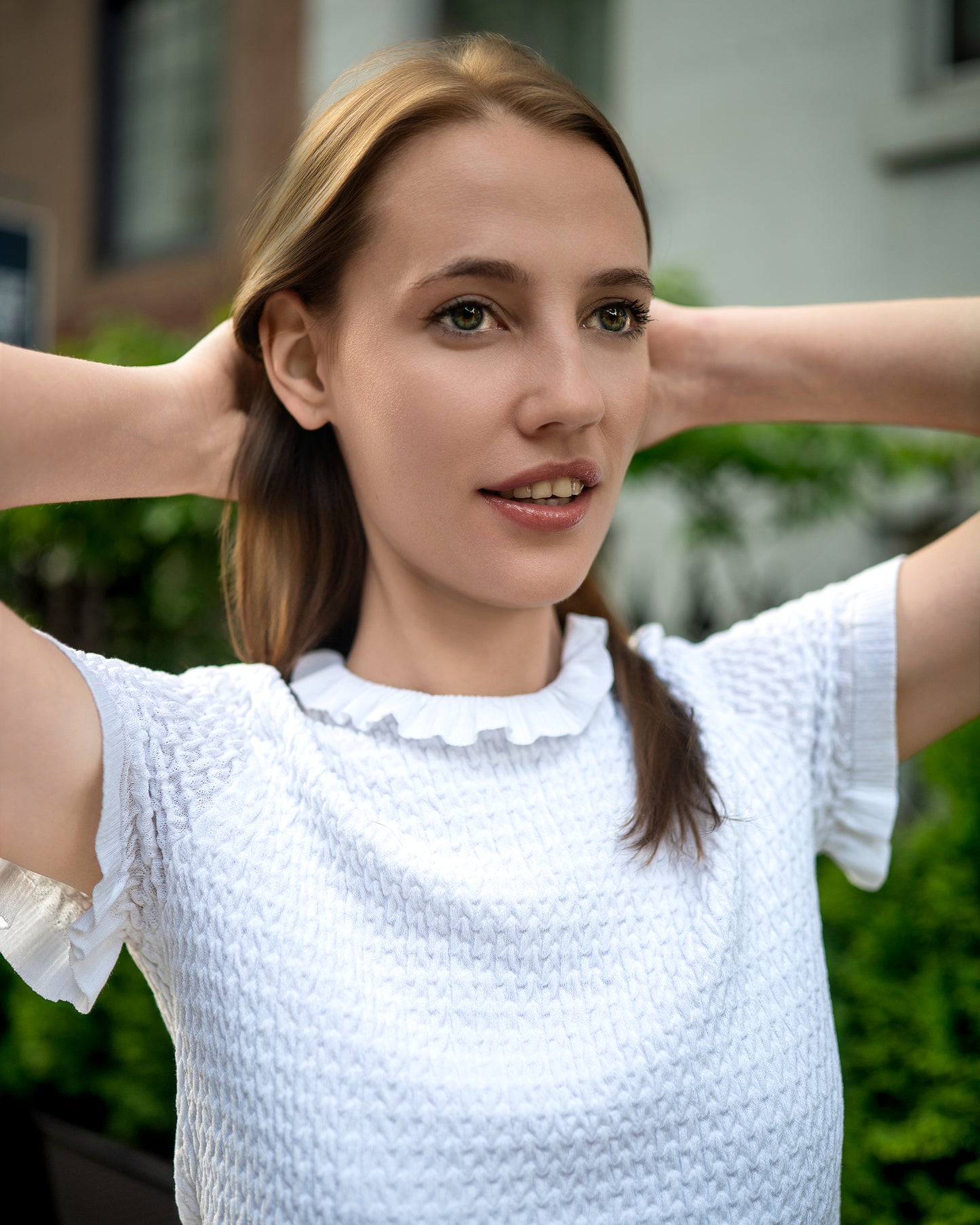 Chanel White Scalloped Knit Blouse (AW 2005)