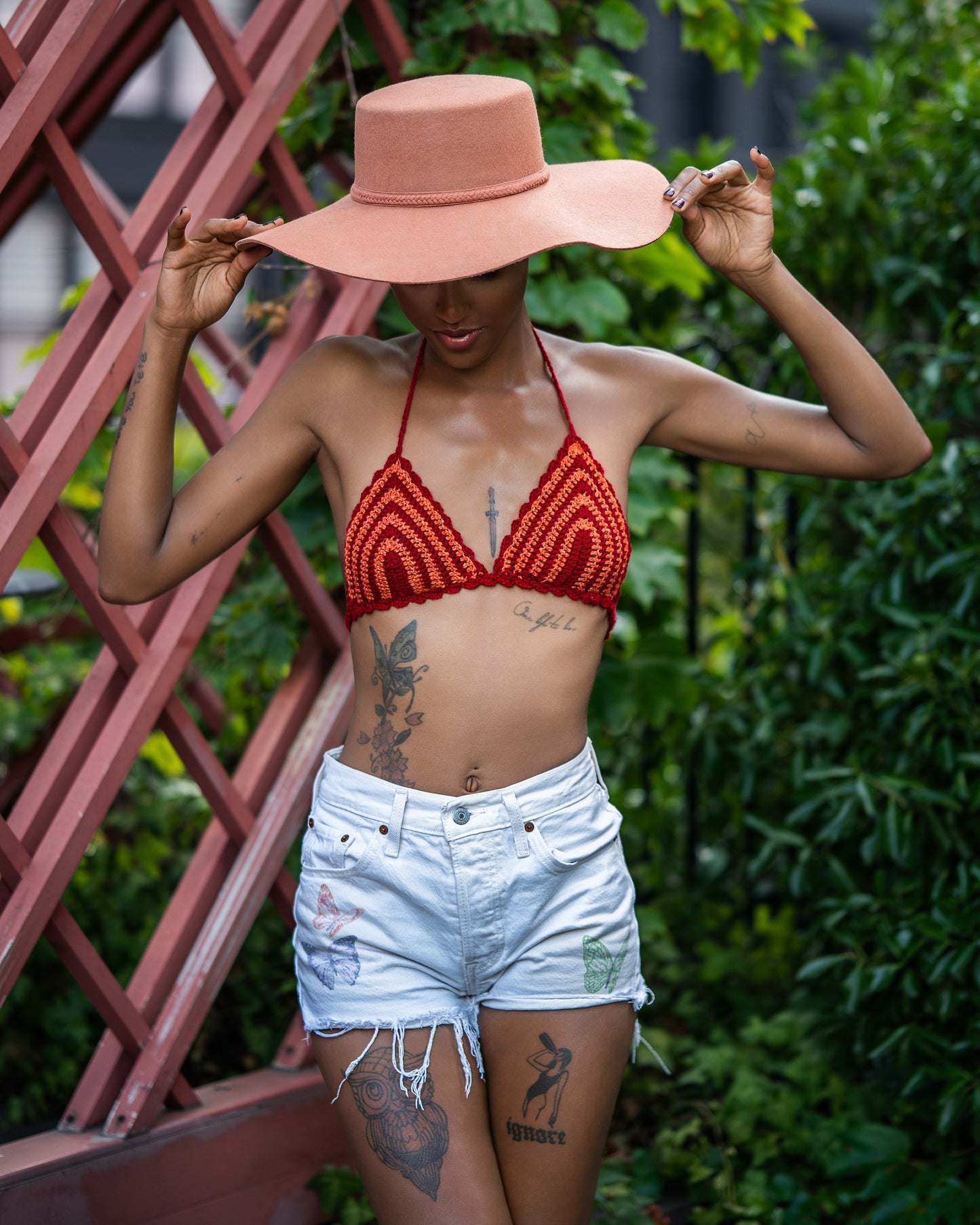 Classic Triangle Top in Terracotta (with Coquille Trim)